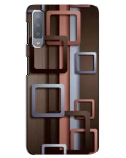 Чохол для Samsung Galaxy A7 2018 (A750) з картинкою «Коричневі об'ємні квадрати»