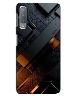 Чехол для Samsung Galaxy A7 2018 (A750) с картинкой «Черные геометрические блоки»