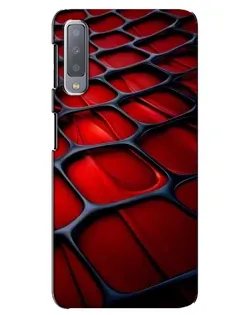 Чехол для Samsung Galaxy A7 2018 (A750) с картинкой «Красная глянцевая сетка»