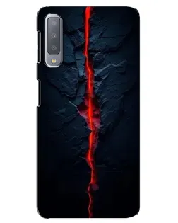 Чехол для Samsung Galaxy A7 2018 (A750) с картинкой «Kрасная лавовая трещина»