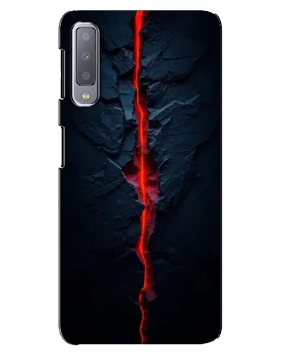 Чехол для Samsung Galaxy A7 2018 (A750) с картинкой «Kрасная лавовая трещина»