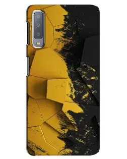 Чехол для Samsung Galaxy A7 2018 (A750) с картинкой «Золотые осколки геометрии»