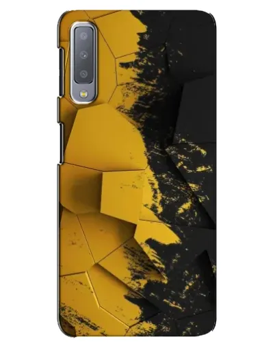 Чехол для Samsung Galaxy A7 2018 (A750) с картинкой «Золотые осколки геометрии»