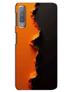 Чехол для Samsung Galaxy A7 2018 (A750) с картинкой «Оранжевый разлом»