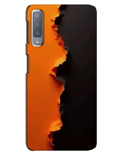 Чехол для Samsung Galaxy A7 2018 (A750) с картинкой «Оранжевый разлом»
