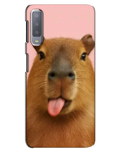 Чехол для Samsung Galaxy A7 2018 (A750) с картинкой «Капибара с языком» Чехол для Samsung Galaxy A7 2018 (A750) с картинкой «Капибара с языком»
