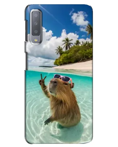 Чехол для Samsung Galaxy A7 2018 (A750) с картинкой «Капибара на море» Чехол для Samsung Galaxy A7 2018 (A750) с картинкой «Капибара на море»
