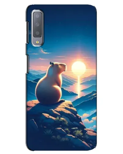 Чехол для Samsung Galaxy A7 2018 (A750) с картинкой «Закат солнца с капибарой» Чехол для Samsung Galaxy A7 2018 (A750) с картинкой «Закат солнца с капибарой»