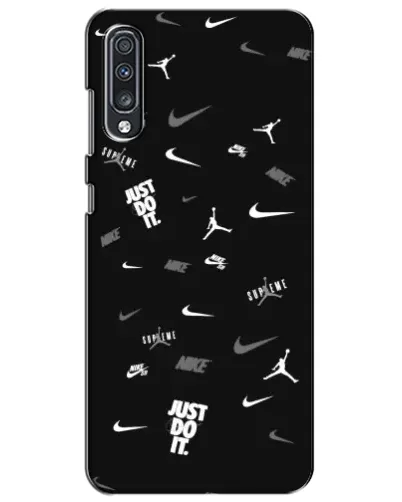 Чехол для Samsung Galaxy A70 2019 (A705F) с картинкой «Nike Black Pattern» Чехол для Samsung Galaxy A70 2019 (A705F) с картинкой «Nike Black Pattern»