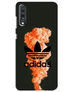 Чехол для Samsung Galaxy A70 2019 (A705F) с картинкой «Оранжевый дым Adidas» Чехол для Samsung Galaxy A70 2019 (A705F) с картинкой «Оранжевый дым Adidas»