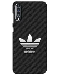 Чехол для Samsung Galaxy A70 2019 (A705F) с картинкой «Adidas Карбоновая текстура»