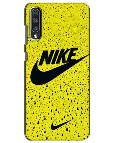 Чехол для Samsung Galaxy A70 2019 (A705F) с картинкой «Желтый текстурный Nike» Чехол для Samsung Galaxy A70 2019 (A705F) с картинкой «Желтый текстурный Nike»