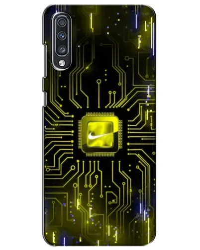 Чехол для Samsung Galaxy A70 2019 (A705F) с картинкой «Nike — золотая искра» Чехол для Samsung Galaxy A70 2019 (A705F) с картинкой «Nike — золотая искра»