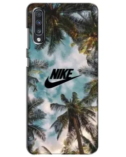 Чехол для Samsung Galaxy A70 2019 (A705F) с картинкой «Тропический принт Nike»