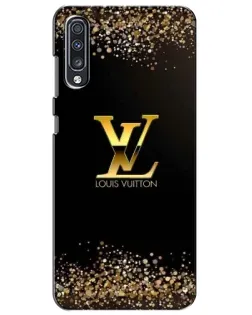 Чехол для Samsung Galaxy A70 2019 (A705F) с картинкой «LV — золотые искры»