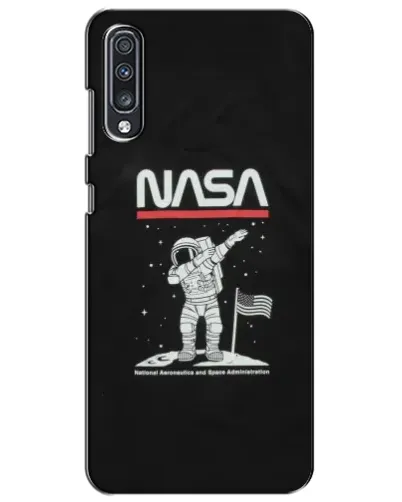 Чехол для Samsung Galaxy A70 2019 (A705F) с картинкой «NASA — шагаем по Луне»