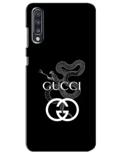 Чехол для Samsung Galaxy A70 2019 (A705F) с картинкой «Gucci — серебряная змея»