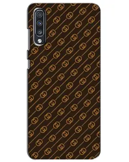 Чехол для Samsung Galaxy A70 2019 (A705F) с картинкой «Gucci — золотые диагонали»