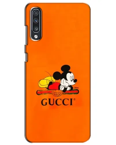 Чехол для Samsung Galaxy A70 2019 (A705F) с картинкой «Микки Маус Gucci — оранж» Чехол для Samsung Galaxy A70 2019 (A705F) с картинкой «Микки Маус Gucci — оранж»