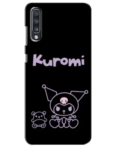 Чехол для Samsung Galaxy A70 2019 (A705F) с картинкой «Kuromi — черный минимализм»