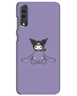 Чехол для Samsung Galaxy A70 2019 (A705F) с картинкой «Kuromi на лиловом фоне»
