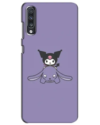 Чехол для Samsung Galaxy A70 2019 (A705F) с картинкой «Kuromi на лиловом фоне»
