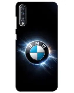 Чехол для Samsung Galaxy A70 2019 (A705F) с картинкой «BMW — неоновое сияние»