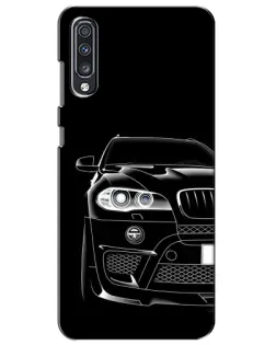 Чехол для Samsung Galaxy A70 2019 (A705F) с картинкой «Темный силуэт BMW»