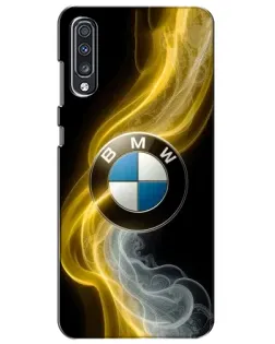 Чехол для Samsung Galaxy A70 2019 (A705F) с картинкой «Золотистый дым BMW»