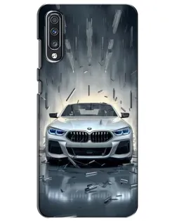 Чехол для Samsung Galaxy A70 2019 (A705F) с картинкой «BMW в свете фар»