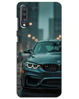 Чехол для Samsung Galaxy A70 2019 (A705F) с картинкой «BMW в огнях города»