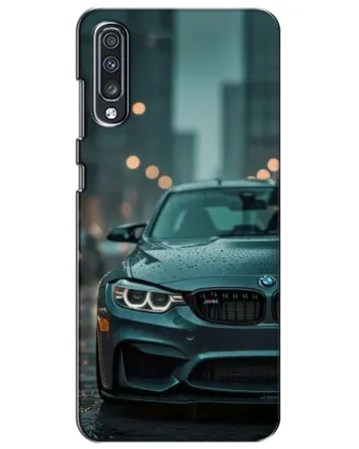 Чехол для Samsung Galaxy A70 2019 (A705F) с картинкой «BMW в огнях города»