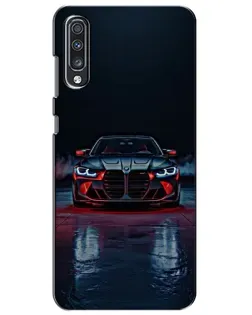 Чехол для Samsung Galaxy A70 2019 (A705F) с картинкой «BMW на мокрой дороге»