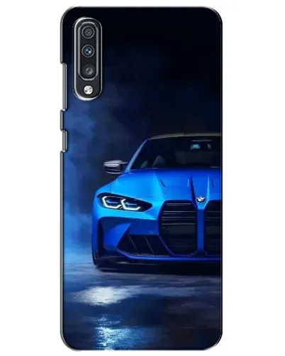 Чехол для Samsung Galaxy A70 2019 (A705F) с картинкой «Голубая BMW M4»