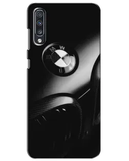 Чехол для Samsung Galaxy A70 2019 (A705F) с картинкой «Эмблема BMW — макро»