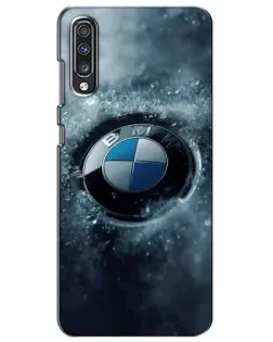 Чехол для Samsung Galaxy A70 2019 (A705F) с картинкой «Логотип BMW — лед»