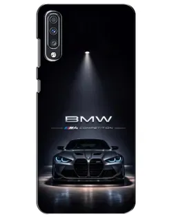 Чехол для Samsung Galaxy A70 2019 (A705F) с картинкой «BMW сквозь ночной город»