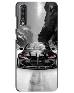 Чехол для Samsung Galaxy A70 2019 (A705F) с картинкой «BMW — акварельный дрифт»