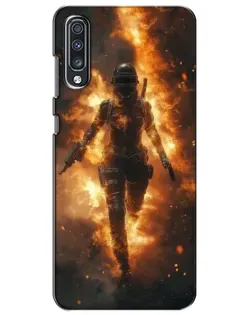 Чехол для Samsung Galaxy A70 2019 (A705F) с картинкой «BMW — скорость в дожде»