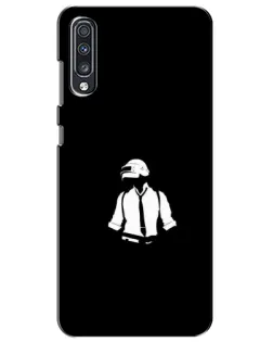 Чехол для Samsung Galaxy A70 2019 (A705F) с картинкой «PUBG — белый шлем»