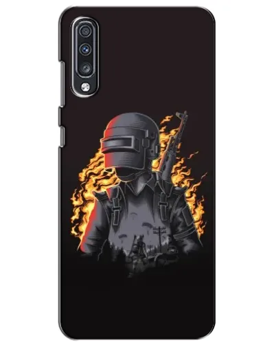 Чехол для Samsung Galaxy A70 2019 (A705F) с картинкой «PUBG — огненный силуэт» Чехол для Samsung Galaxy A70 2019 (A705F) с картинкой «PUBG — огненный силуэт»