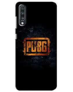 Чехол для Samsung Galaxy A70 2019 (A705F) с картинкой «PUBG — золотой логотип»