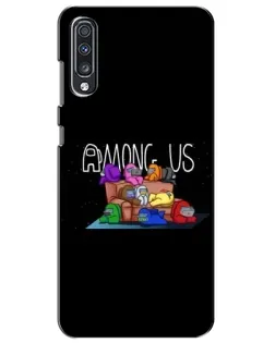 Чехол для Samsung Galaxy A70 2019 (A705F) с картинкой «Логотип Among Us» Чехол для Samsung Galaxy A70 2019 (A705F) с картинкой «Логотип Among Us»