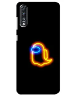 Чехол для Samsung Galaxy A70 2019 (A705F) с картинкой «Among Us неоновое сияние»