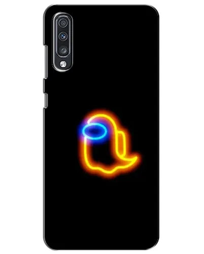 Чехол для Samsung Galaxy A70 2019 (A705F) с картинкой «Among Us неоновое сияние»