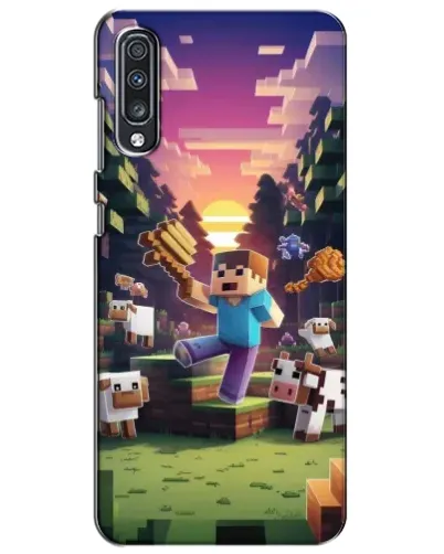 Чехол для Samsung Galaxy A70 2019 (A705F) с картинкой «Стив на ферме» Чехол для Samsung Galaxy A70 2019 (A705F) с картинкой «Стив на ферме»