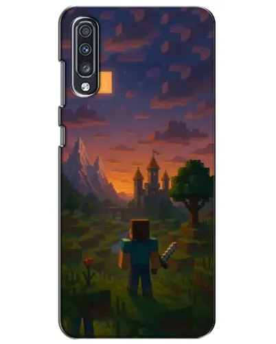 Чехол для Samsung Galaxy A70 2019 (A705F) с картинкой «Стив у башни» Чехол для Samsung Galaxy A70 2019 (A705F) с картинкой «Стив у башни»