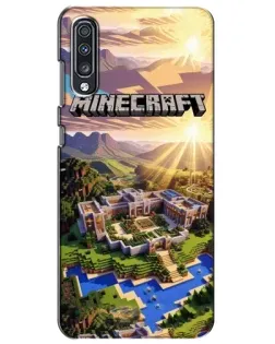 Чехол для Samsung Galaxy A70 2019 (A705F) с картинкой «Minecraft панорама»