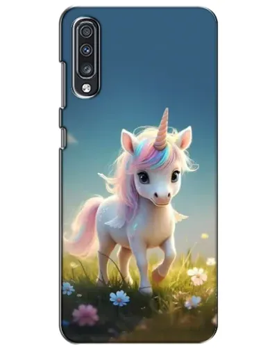 Чехол для Samsung Galaxy A70 2019 (A705F) с картинкой «Единорог на поляне»