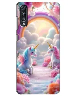 Чехол для Samsung Galaxy A70 2019 (A705F) с картинкой «Радуга и единороги» Чехол для Samsung Galaxy A70 2019 (A705F) с картинкой «Радуга и единороги»